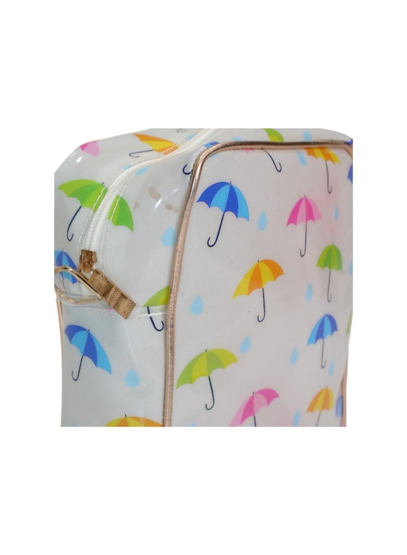 فانسي حقيبة كروس للبنات - بيضاء بتصميم مظلة - Image 3